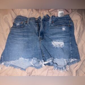 Levi Distressed Denim Shorts